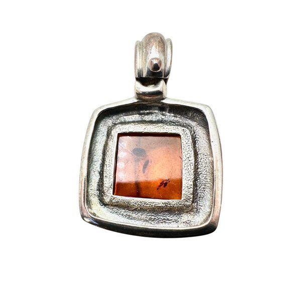 Joseph Esposito Pearl Sterling Silver Amber Enhancer Pendant - Picture 2 of 3